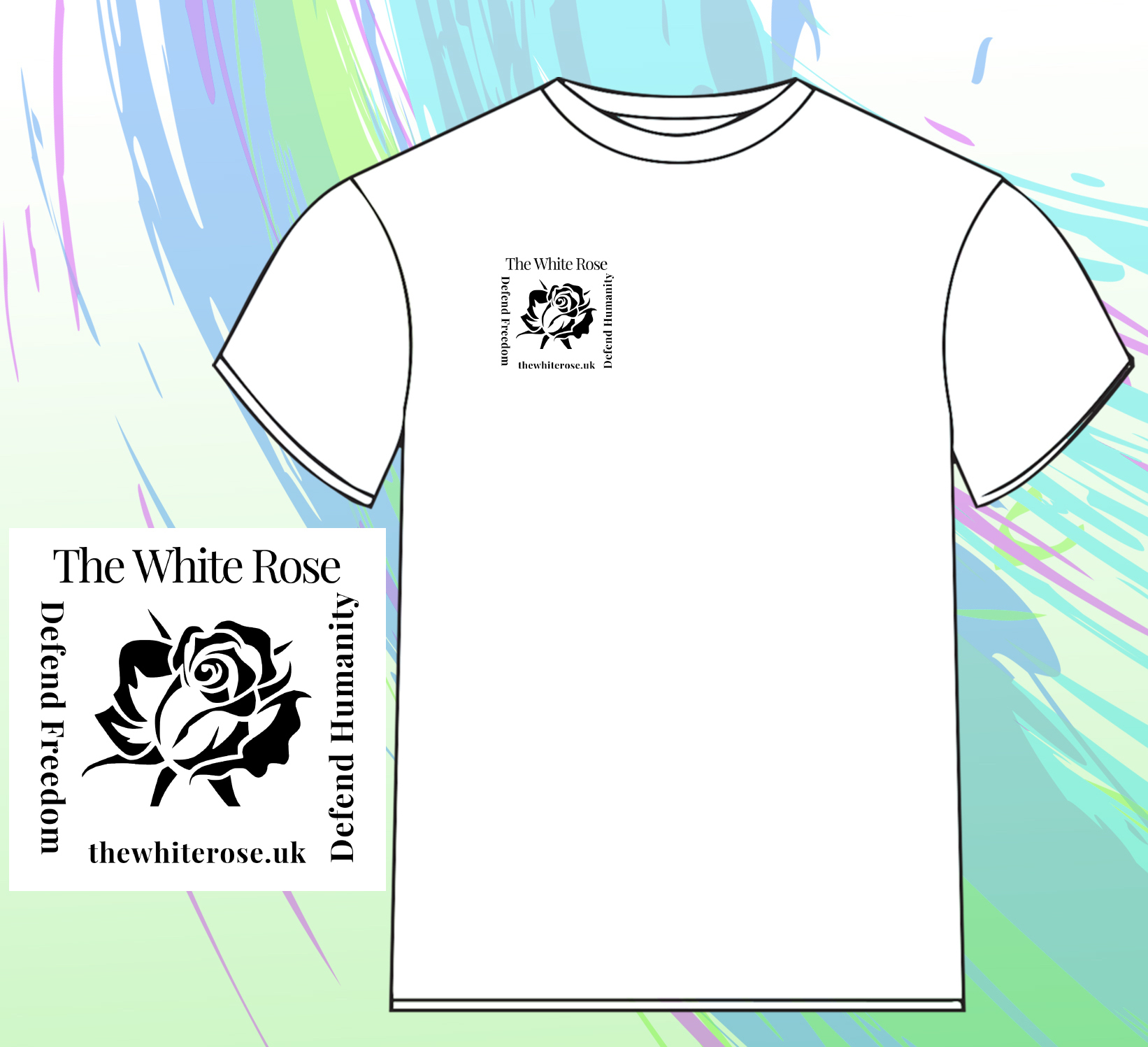 White Rose UK T-Shirt with White Rose logo