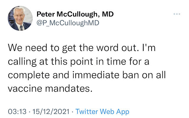 Peter McCullough: Immediate ban on vaccine mandates 