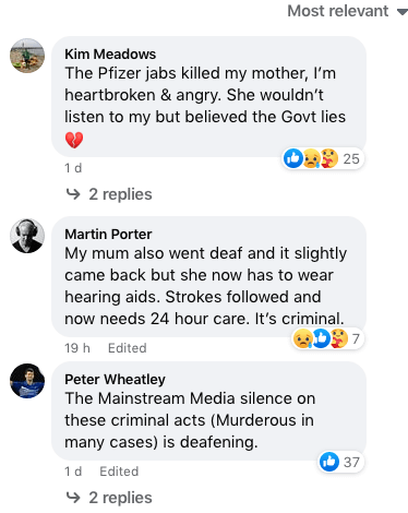 Comments on vax injury